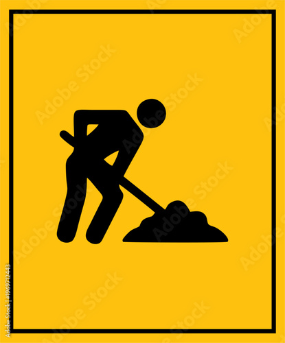 under safety sign warning vector design black color and yellow background
