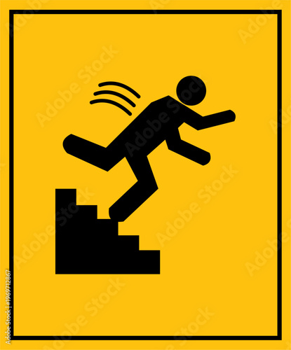 incident safety sign warning vector design black color and yellow background