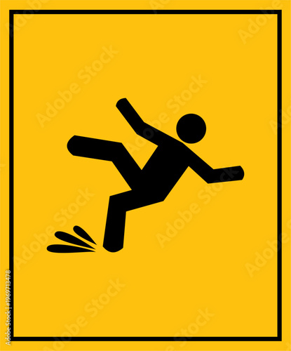 incident safety sign warning vector design black color and yellow background