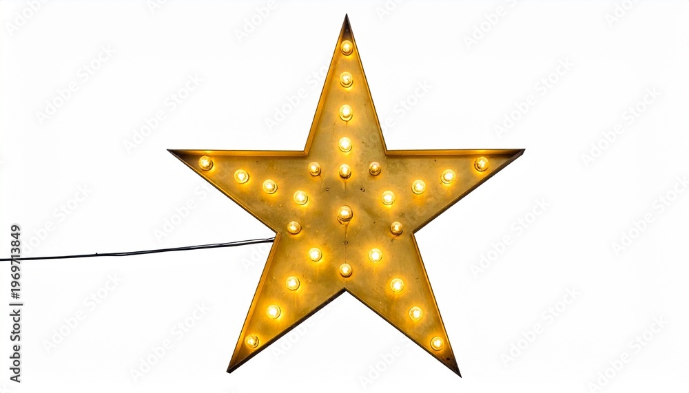 Obraz premium Star-Shaped Light Fixture with Bulbs
