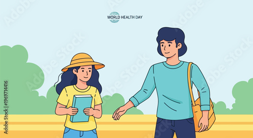 Young couple walking outdoors for healthy lifestyle and fitness exercise