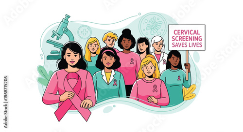 Women united for cervical screening and cancer awareness