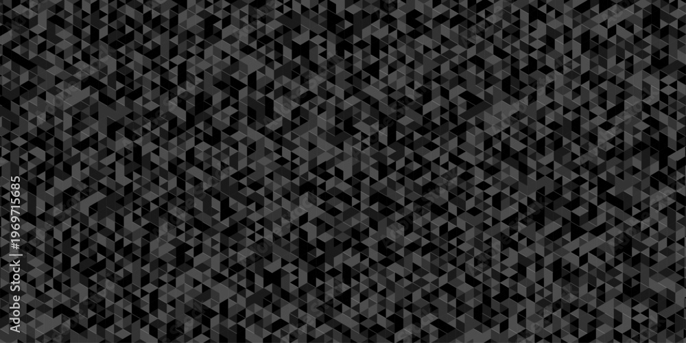 Fototapeta premium Vector seamless technology gray and black randomly low polygon background. pattern Polygon mosaic triangle, business corporate background.