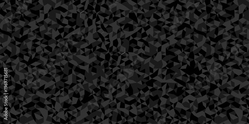 Abstract low polygon paper cubic black, gray wallpaper design. vector transparent polygon reangle square pattern. geometric wall tile metal cube triangle background.