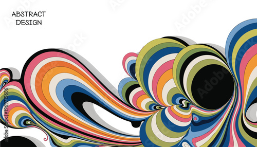 Abstract colorful background with circles abstract Modern Flat Illustration Set with Dynamic Waves, Urban Lifestyle and Colorful Creative Design
