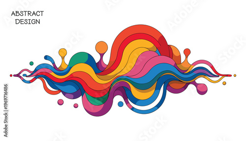 Abstract colorful background with circles abstract Modern Flat Illustration Set with Dynamic Waves, Urban Lifestyle and Colorful Creative Design