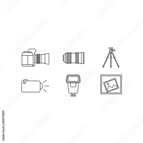 A collection of photography equipment and accessories