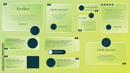 Client or customer review testimonial social media post. Customer or client service feedback review post design template