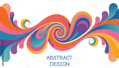 Abstract colorful background with circles abstract Modern Flat Illustration Set with Dynamic Waves, Urban Lifestyle and Colorful Creative Design