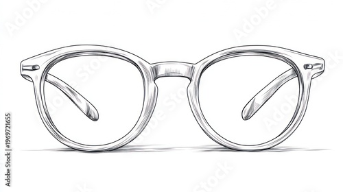 Stylish eyeglasses illustration clear lenses and modern design concept