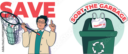 Promoting recycling and proper waste disposal through engaging visuals