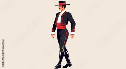 Flamenco Dancer in Traditional Costume