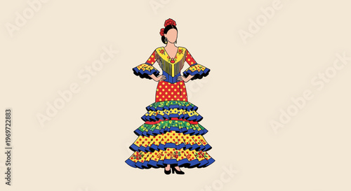 Flamenco Dancer Woman Illustration
