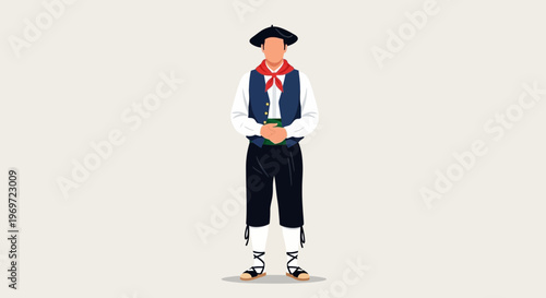 Man in Traditional Basque Clothing
