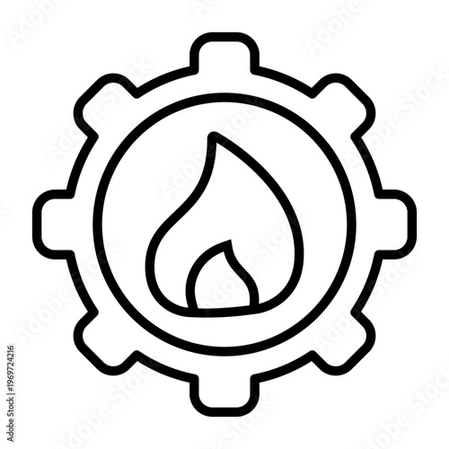 Natural gas icon vector. Propane Illustration sign. Gas supply symbol. Gas logo.