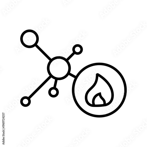 Natural gas icon vector. Propane Illustration sign. Gas supply symbol. Gas logo.