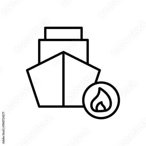 Natural gas icon vector. Propane Illustration sign. Gas supply symbol. Gas logo.