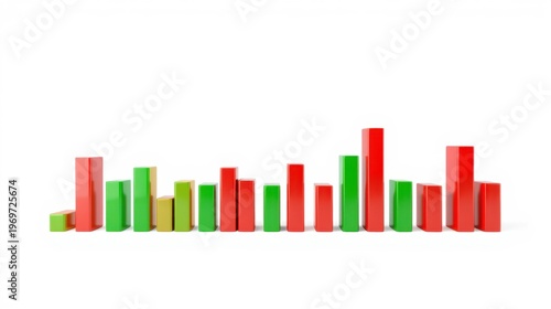 Chart displays fluctuating values. Red, green bars represent gains, losses. Simple visual data presentation. Free Download Chart displays fluctuating values. Red, green bars represent gains, losses. Simple visual data presentation. - GFXLoad