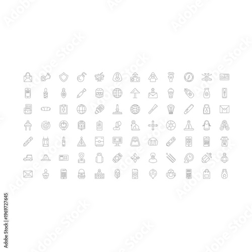 A collection of various icons and symbols