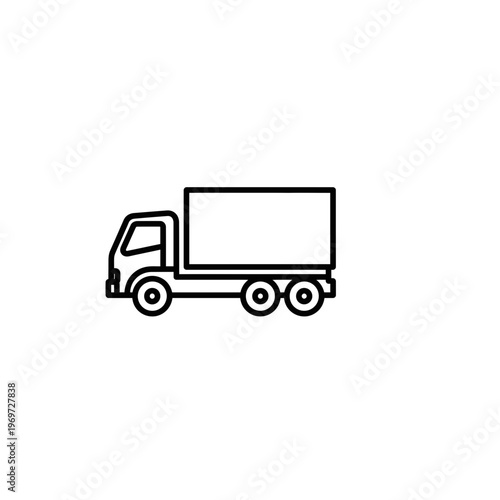 A large truck with a blank cargo area