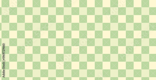 Plaid pattern Macaha Green and white plaid pattern 