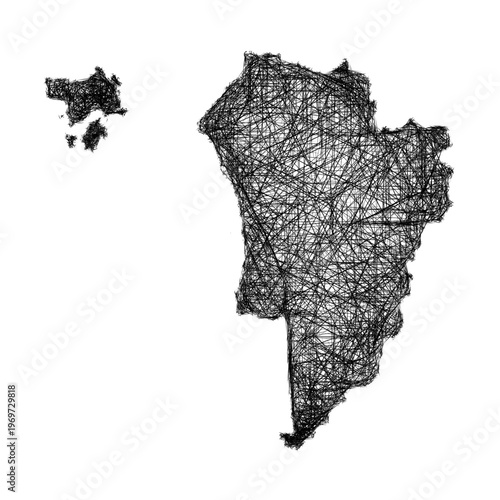 Sketch Kedah outline map design