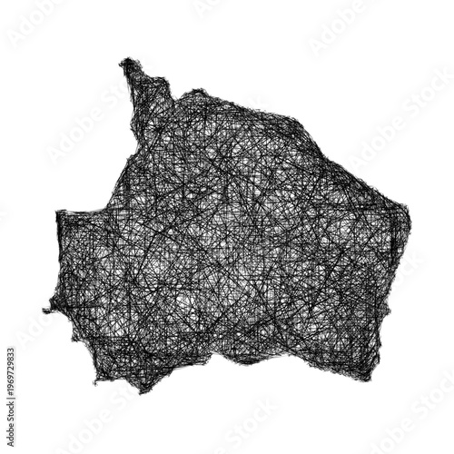 Sketch Negeri Sembilan outline map design