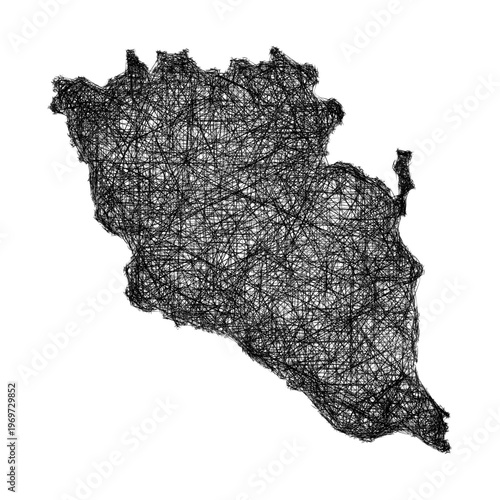 Sketch Pahang outline map design