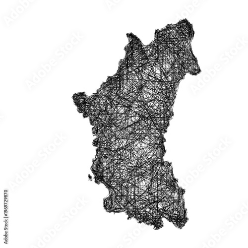 Sketch Perak outline map design