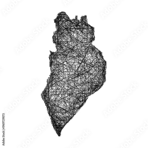 Sketch Perlis outline map design
