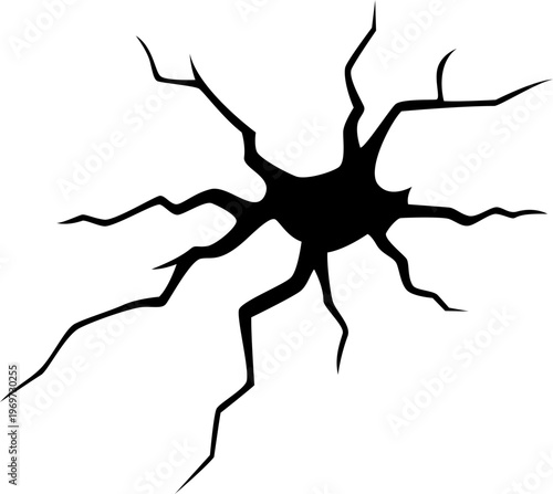 Illustration of crack texture in wall or ground.
