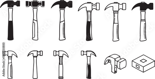 Black and white of various types of chairs and a table furniture seat backrest