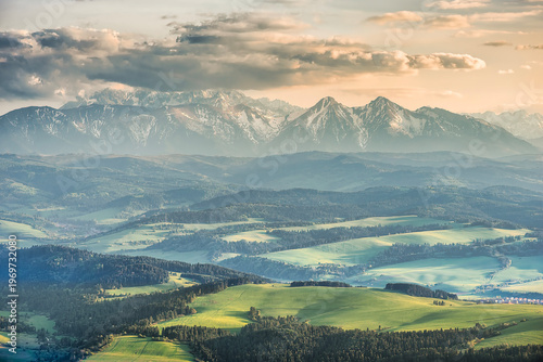 mountains in the morning