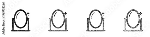 Sketch mirror icon design set