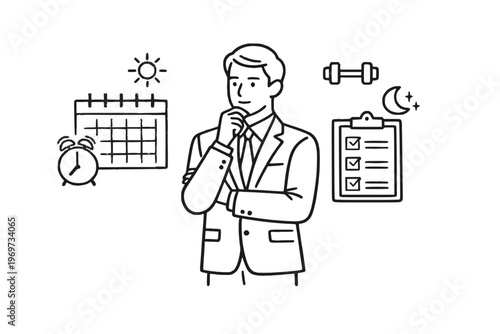 Businessman with daily life style vector design 