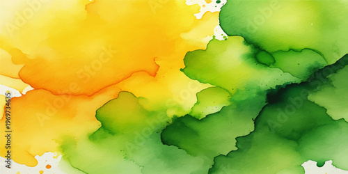 Elegant 3D golden metal Spain map silhouette on a colorful abstract watercolor background with artistic water drops and shining metallic reflections