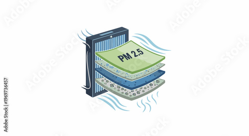Multi-layer air filter capturing PM 2.5 particles and purifying air