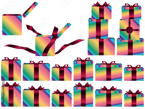 プレゼント箱横、虹、11ワイン