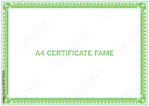 Foto A4 Certificate frame khmer ornament decoration