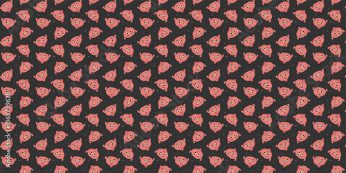 Funny urinary bladder repeating design for urology clinic decor. Health pattern of bladder