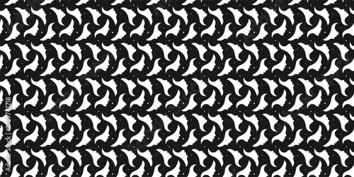 Repeating pattern with woman face silhouette for modern packaging. Female face seamless pattern