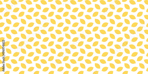 Minimalist yellow lemon repeating design for kitchen decor. Fruit pattern