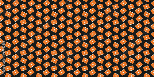 sushi repeating pattern for seafood delivery packaging and branding. Healthy meal pattern