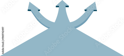 Multiple Direction Arrows Concept Showing Choices and Business Decision Paths