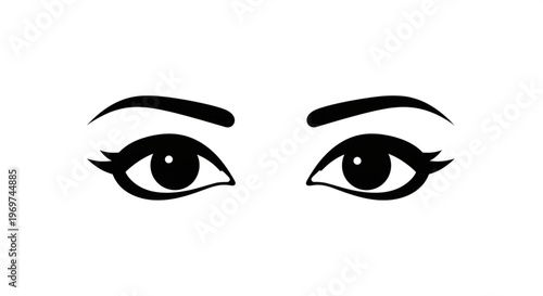 vector illustration of a woman eyes