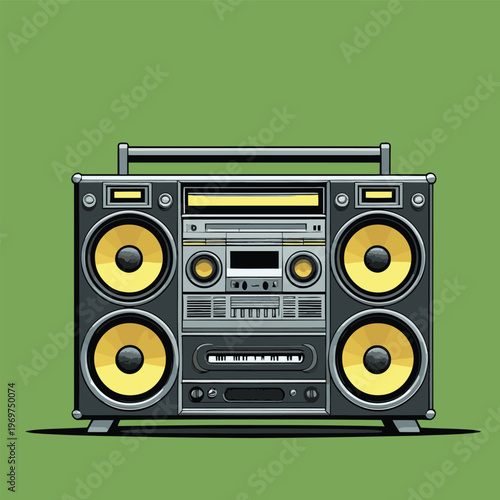 Radio tape vector image