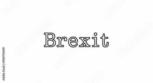 The word "Brexit" in a stylized font on a white background
