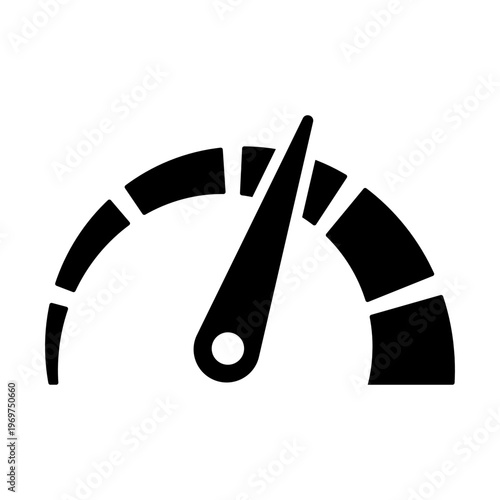 Speedometer vector icon. speed illustration sign. tonometer symbol or logo.