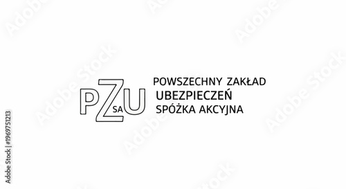 Stylized text logo with company name and acronym on white background