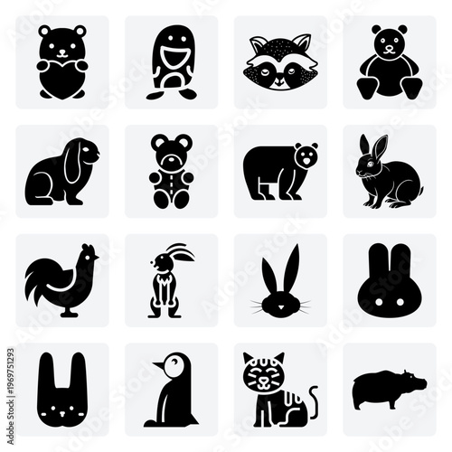 Sweet Nursery And Children'S Illustrations – A Whimsical Collection With A Hippo, Raccoon, And A Soft Teddy Bear For Kids